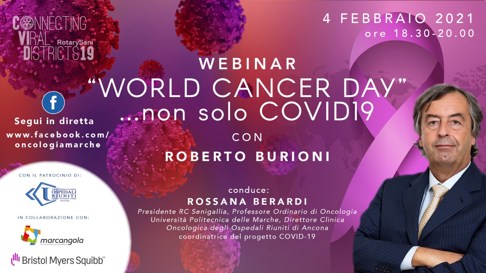 Webinar online sul tema “World Cancer Day…non solo COVID19”